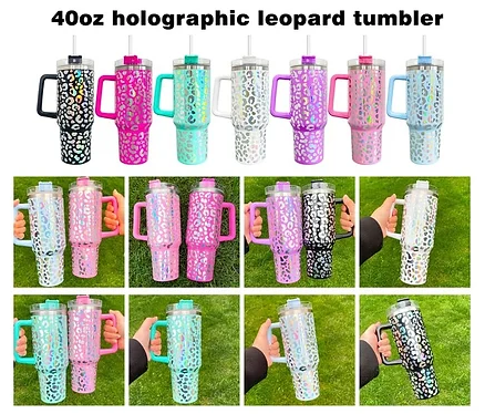 40oz Holographic Engraved Mugs